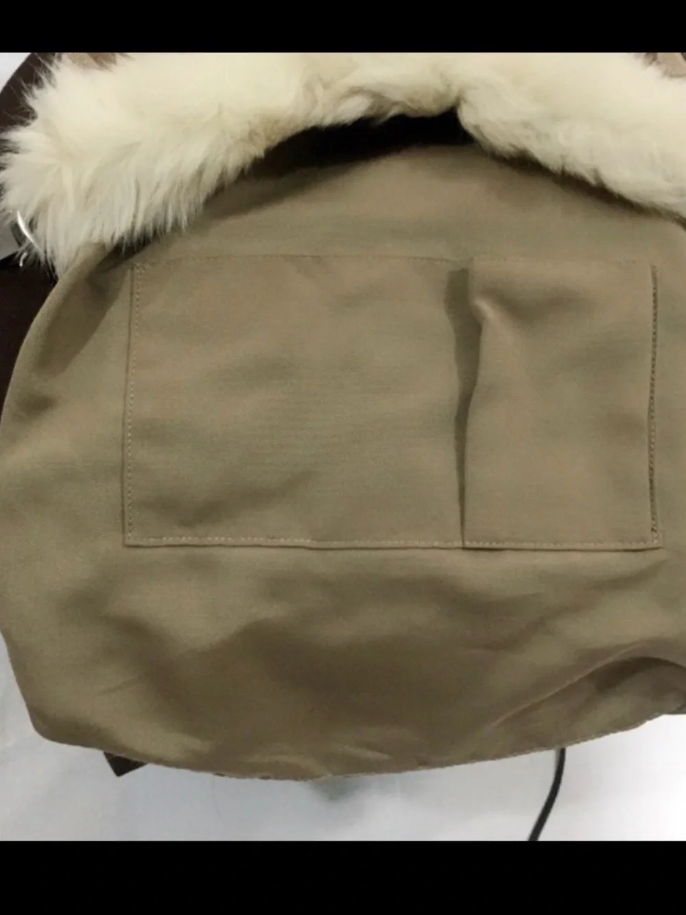 Coach Brown Signature Hobo with Cream Fur Trim